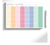 CDXHOME Monthly Planner Notepad - Undated 52 Sheets Desk Calendar, A4 (8"x11") Planning Pad for Office, Home, School, Fitness, Meal & Project Organization