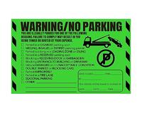 CDXHOME Parking Violation Stickers - 100Pcs Super Sticky Parking Violation Tickets - Hard to Remove - No Parking Stickers - Tow Warning - Tow Decals 8x5 in,Green