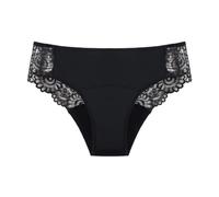 CDXNORA 2 Pcs Period Pants - Sexy Lace Mid-Waist Menstrual Underwear Teenager/Women Period Pants Four-Layer Leak-Proof Soft Absorbent Underpants - Reusable &Amp; Washableknickers,Black,L