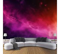 CDXNORA Abstract Texture Silk Wall Murals Wallpaper,Gradient Smoke Wall Mural Decorative Wallpapers for Living Room TV Bedroom,350×256cm (W x H) Purple Art Photo Wallpaper 3D Effect