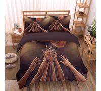 CDXNORA Double Duvet Cover Set Fighting For The Basketball Bedding | Passionate Sports Theme Comforter Duvet Cover 200x200cm with Zipper Closure and 2 Pillowcases 50x75 cm, for All Season