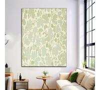 CDXNORA Fresh Plant-Based Canvas Wall Art Print Pictures for Wall Home Decor, Oak Leaves Acorns Poster Artwork, for Bedroom Living Room Corridor Light Green Canvas Painting Decoration, 24X36in