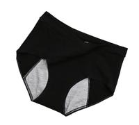 CDXNORA Period Pants for Women - 3Pcs Large Size V-Waist High Waist Sanitary Pants Incontinence Protection Menstrual Underwear - Reusable &Amp; Washable Ladies Knickers,Black,5XL