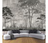 CDXNORA Retro Landscape Mural Wallpaper Forest Trees Non-Woven Wall Mural Decoration Poster Picture Photo Wallpaper 200×140cm Grey Paper for Home Living Room Kids Bedroom Kitchen