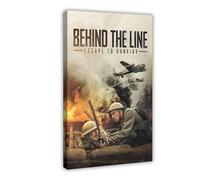CDXPAM Behind The Line Escape to Dunkirk Movie Canvas Poster Bedroom Decor Sports Landscape Office Room Decor Gift Frame 16x24inch