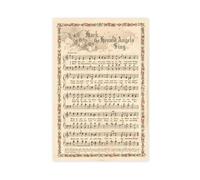 CDXPAM Christmas Carols Hark The Herald Angels Sing Canvas Poster Bedroom Decor Room Decor Unframe 16x24inch