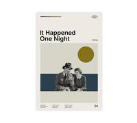 CDXPAM It Poster Happened One Night Movie Midcentury Minimalist Vintage Canvas Poster Bedroom Decor Room Decor Unframe 16x24inch