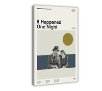 CDXPAM It Poster Happened One Night Movie Midcentury Minimalist Vintage Canvas Poster Wall Art for Living Room Bedroom Decor Frame 24x36inch