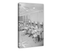 CDXPAM Retro Hair Salon Poster Modern Beauty Studio Canvas Poster Bedroom Decor Sports Landscape Office Room Decor Gift Frame 24x36inch