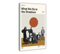 CDXPAM What Poster We Do in The Shadows Movie Midcentury Minimalist Vintage Canvas Poster Bedroom Decor Room Decor Frame 16x24inch