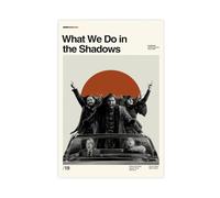 CDXPAM What Poster We Do in The Shadows Movie Midcentury Minimalist Vintage Canvas Poster Wall Art for Living Room Bedroom Decor Unframe 16x24inch