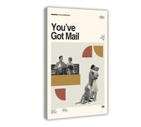 CDXPAM You Poster Ve Got Mail Movie Midcentury Minimalist Vintage Canvas Poster Wall Art for Living Room Bedroom Decor Frame 16x24inch