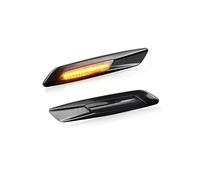 CDXVPOK Fit For 1 Series E81 E87 E82 E88 3 Series E93 E92 E91 E90 5 Series E60 E61 2Pcs 12V LED Dynamic Side Marker Lights Turn Signal Lamps(2pcs No Dynamic)