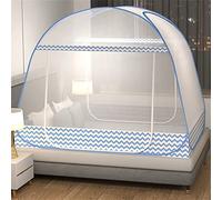 CdyBox Folding Mosquito Net Tent Canopy Curtains for Beds Home Bedroom Decor (1.2X2.0m, Blue)