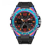 CdyBox Men Tactical Watch Waterproof Military Sport Work Digital Analog Wrist Multi Electronic Watch, Blue, Modern