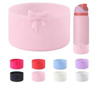 CDYLDXG 8.5CM Bow Silicone Anti-Slip Boot for Owala 32oz Water Bottle,FreeSip/Twist/Flip Stainless Steel Water Bottle, Protective Sleeve Bottom Cover Accessory(Glitter Powder Pink)