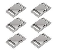 cdymrl 6Pcs Paracord Bracelet Buckles 6Pcs Metal Quick Release Buckles Belt Buckle,1 Inch Silver