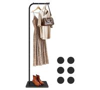 cdymrl Metal Coat Stand, 180cm L-Shape Freestanding Clothes Rack with Stable Base, Easy Assembly, Includes 6 Anti-Slip Pads, for Entryway, Living Room, Bedroom
