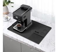 cdymrl Silicone Coffee Mat with Convex Edge,Large Silicone Coffee Mat,24''x16'' Drying for Kitchen Counter, Bar Quick-Drying Worktops Protector Machine Accessories