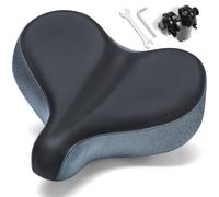 CDYWD Oversized Bicycle Saddle Men & Women, Comfortable, Soft Memory Foam, Ergonomic, Extra Wide Comfortable Bicycle Seat, Universal Replacement Bicycle Saddles