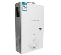 CDZHLTG Tankless Propane Gas Water Heater, 6L-18L Portable Instant Hot Water Heater LED Display Propane Water Heater Instant On-Demand Boiler with Shower Head Kit for Kitchen Home Camping,(18L, White)