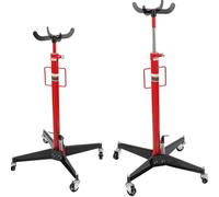 CDZHLTG Transmission Jack 0.5T Heavy Duty Hydraulic Telescopic Transmission Jack Lifter | 500 kg | Working Height 113-186 cm | 4 Swivel Castors | Professional Car Gearbox Workshop Lift, Red