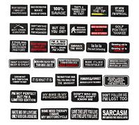 CDzyzh Iron On Patch,Funny Phrases Slogan Letter Sew on/Iron on Word Embroidered Patches for Motorcycle Biker Vest Jackets Backpacks Jeans Hat Clothing Bag Gear,Uniform 36pcs
