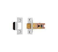 CE Certified 3” Heavy Duty Fire Rated Nickel Plated Sprung Tubular Door Latch Lock 75mm - for Internal and External Doors