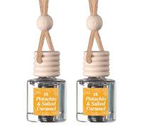 CE Craft Car Air Hanging Fragrance Oil Diffuser, Car Air Freshener Diffuser for Essential Oils, Scents Fragrance Aromatherapy Automobile Diffuser, Long Lasting Car Fresh (Pistachio & Salted Caramel)
