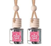 CE Craft Car Air Hanging Fragrance Oil Diffuser - Car Air Freshener Diffuser for Essential Oils - Scents Fragrance Aromatherapy Automobile Diffuser -Long Lasting - Peach Spell -2 Pack