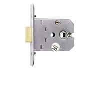 CE Flat Mortice Latch Bolt Through Heavy Duty Door Latch with CWS Fixings Included for Internal and Commercial Doors (Chrome Plated)