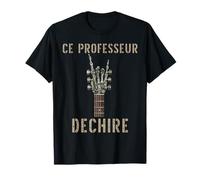Ce Professeur Dechire Squelette Gothique Rocker Guitare T-Shirt