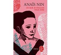 Ce que je voulais vous dire