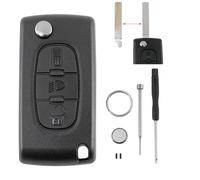 CE0523 For Citroen C2 C3 C4 C5 C6 C8 Xsara Picasso 3 Buttons Car Key Fob Case Shell with VA2 Blade Battery CR1620 Pin Removal Tool