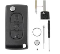 CE0536 For Citroen Berlingo Van Dispatch Van For Peugeot Expert Van Partner Van For Fiat Scudo and Toyota ProAce 3 Buttons Car Key Fob Case Battery CR1620 Pin Removal Tool