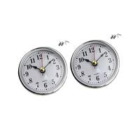 CeaBulo Easy To Read 65mm Small Clock Insert With Black Arabic/Optional Numerals And Gold/Silver Trim For Home Decoration