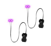 CeaBulo Halloween Led Glowing Eyes with Timer, 2 Pcs Light Up Skeleton Eyes, Waterproof DIYEye Lights for Pumpkins, Tombstones and Halloween Props Color Changing & 9 Lighting Modes (Purple)