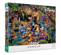 Ceaco - Disney - Dowdle - Mickey and Friends Exploring The Jungle - 1500 Piece Puzzle for Adults - Challenging and Perfect for Game Nights - Finished Puzzle Size 38.5 x 26.5