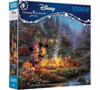 Ceaco - Disney - Thomas Kinkade - Mickey & Minnie Sweetheart Campfire - 1000 Piece Jigsaw Puzzle
