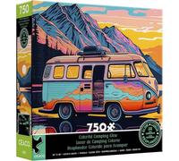 Ceaco - Glow in The Dark - Colorful Camping Glow - 750 Piece Jigsaw Puzzle