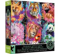 Ceaco - Glow in The Dark - Glowrious Animals Glow - 750 Piece Jigsaw Puzzle