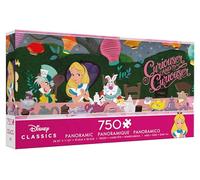 Ceaco - Panoramic Series - Disney - Alice in Wonderland, Tea Party - 750 Piece Jigsaw Puzzle for Adults - Challenging Puzzle Perfect for Game Nights - Finished Size is 38.25 x 11.25