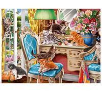 Ceaco - Paws Gone Wild -Kittens in The Bedroom -550 Piece Jigsaw Puzzle