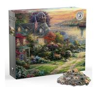 Ceaco - Silver Select - Thomas Kinkade - New England Harbor - 2000 Piece Jigsaw Puzzle for Adults - Challenging Puzzle Perfect for Game Nights - Finished Size is 38.50 x 26.50