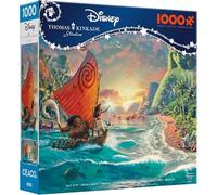 Ceaco - Thomas Kinkade Disney - Moana - 1000 Piece Jigsaw Puzzle for Adults | Thomas Kinkade Disney Art, Made in USA, Recycled Board, Finished Size 26.6 x 19 in, Includes Poster, Frameable Art, Giftable
