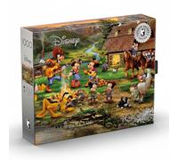 Ceaco Thomas Kinkade Disney Silver Select Mickey and Minnie Rocky Mountain Round Up 1000 Piece Puzzle
