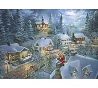 Ceaco - Thomas Kinkade - Holiday - Santa's Silent Night - 1000 Piece Jigsaw Puzzle