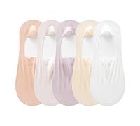 CEAeis Invisible Ice Silk Breathable Socks, Invisible Non-slip Ice Silk Socks, Breathable Ice Silk Socks for Women and Girls (5 pairs-C)