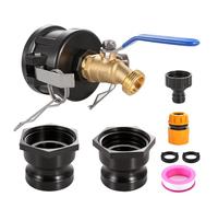 Ceaeso IBC Tote Hose Adapter, 2" Camlock Adapter for 275-330 Gallon IBC Tote Tank with 2 Size Cam Groove Fittings (2" Coarse and 2" Fine), Camlock Fittings to 3/4" Garden Hose Male Thread
