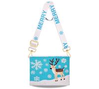 CEALXHENY Christmas Purse for Women Beaded Xmas Tree Reindeer Snowflake Bell Crossbody Shoulder Bag Christmas Accessories, Multicolor, Style H